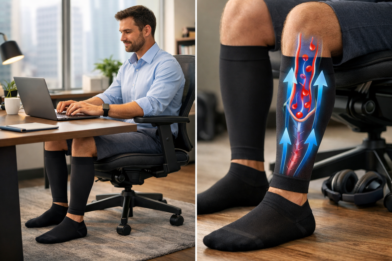 Sitting All Day Is the New Smoking: How Compression Sleeves Help Protect Circulation for Desk Workers